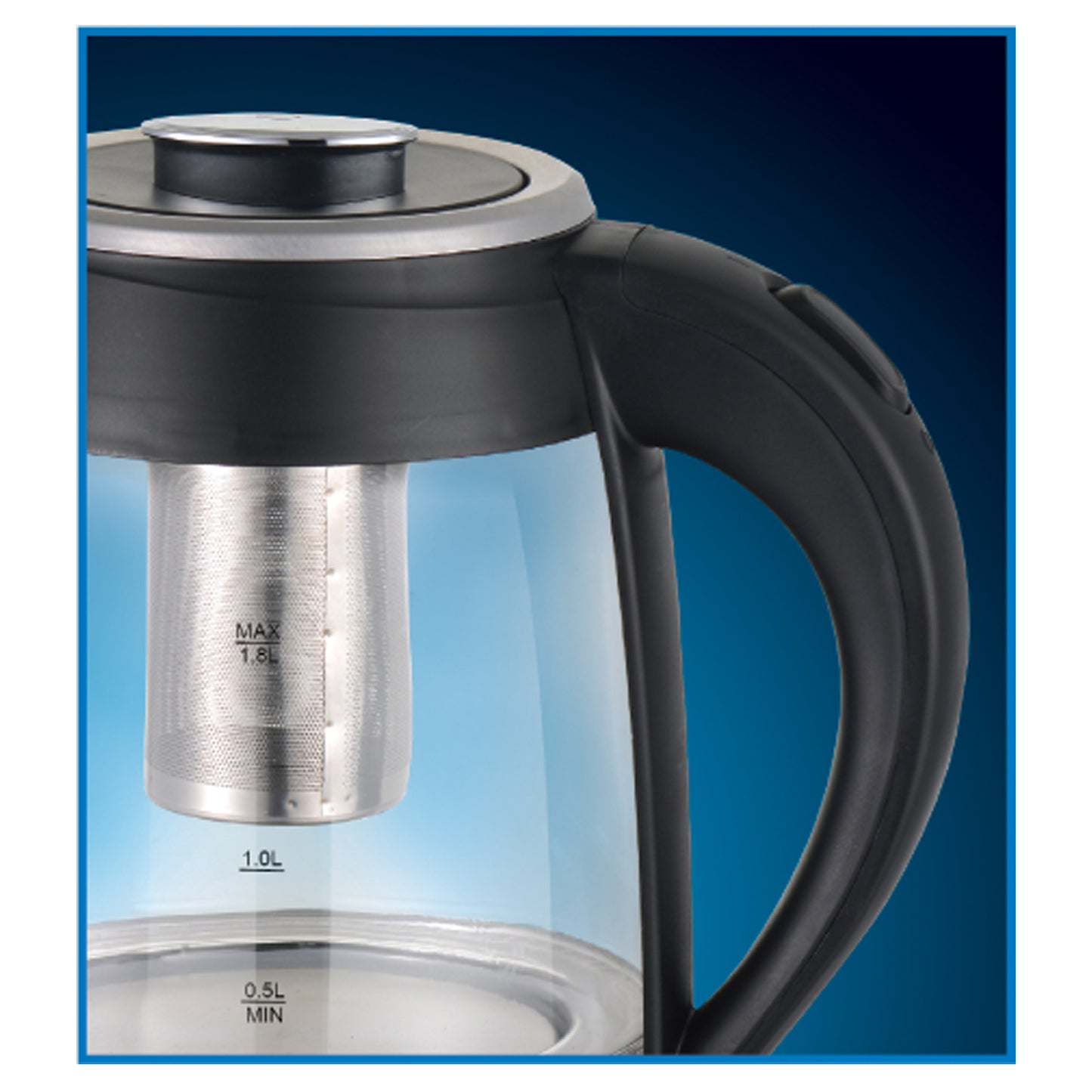 EKG18TFBK 1.8L Glass Electric Kettle with Tea Infuser