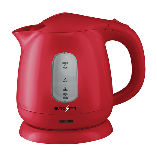 EKP101RD 1.0L Plastic Electric Kettle, Red