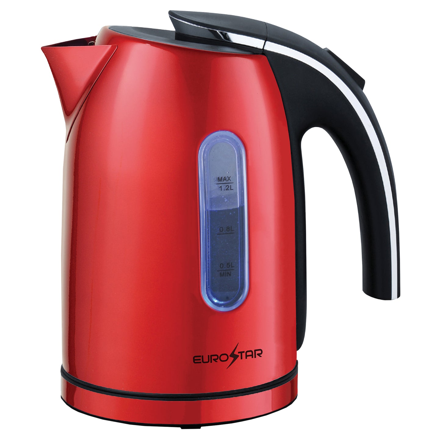 EKS12RD 1.2L Stainless Steel Electric Kettle, Red
