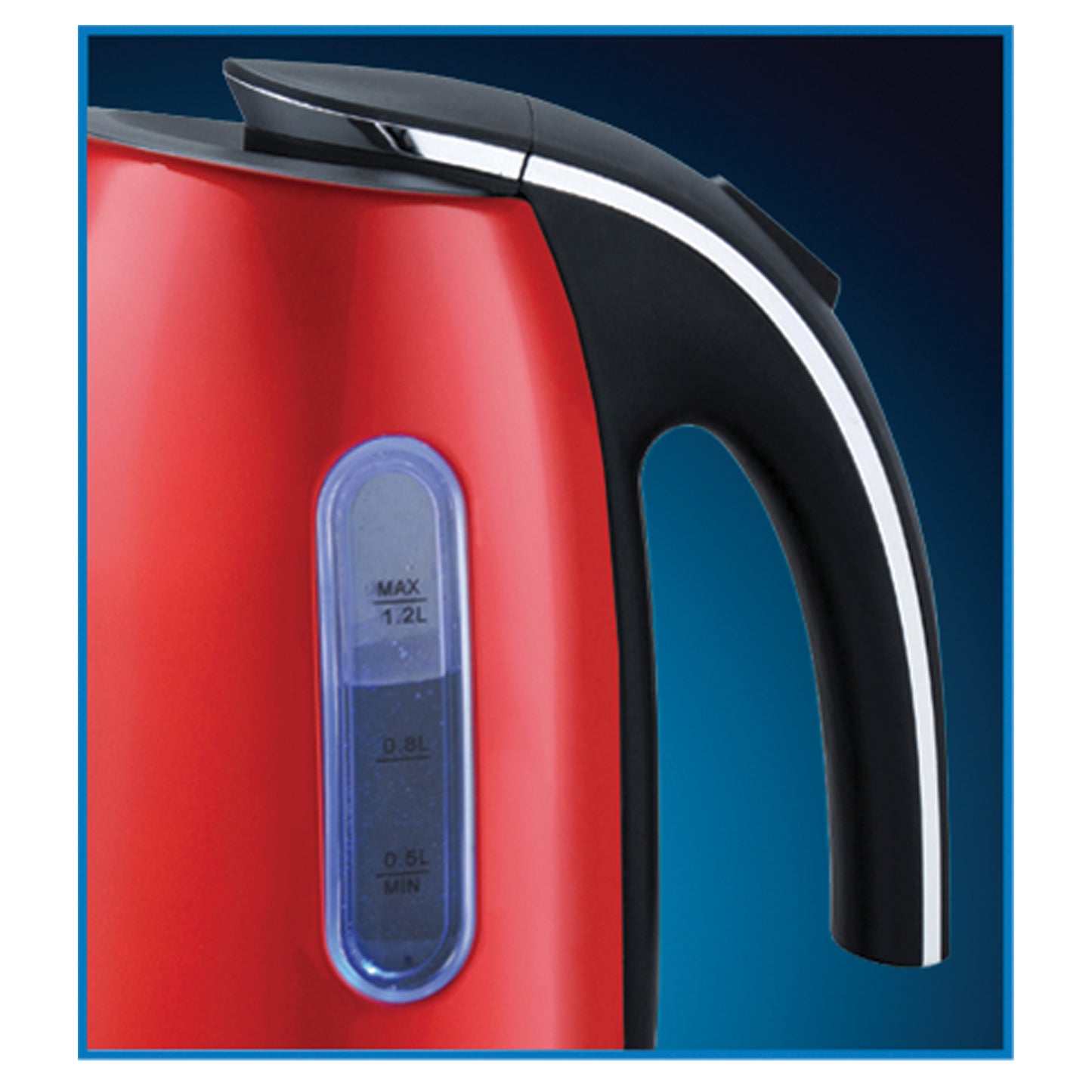 EKS12RD 1.2L Stainless Steel Electric Kettle, Red