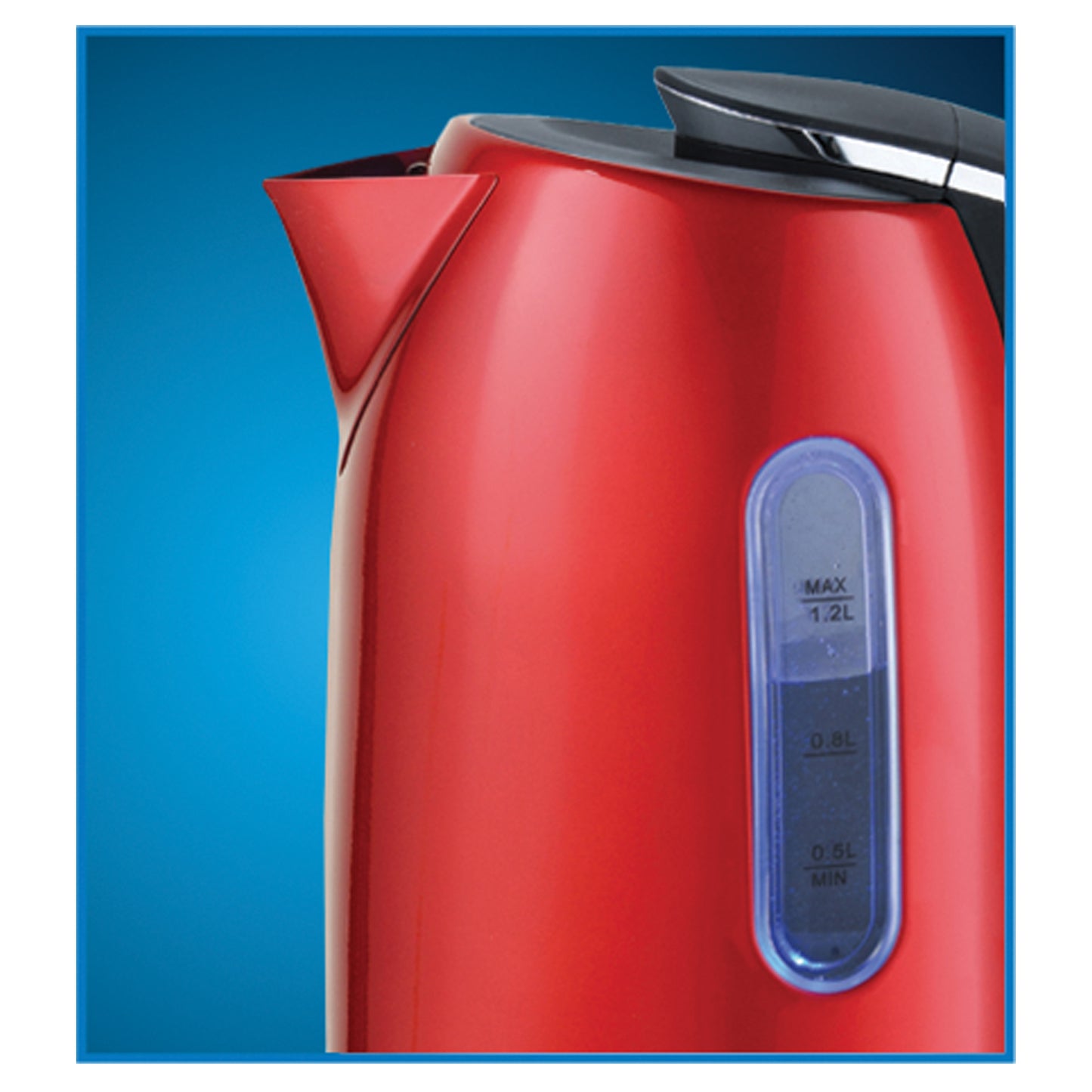 EKS12RD 1.2L Stainless Steel Electric Kettle, Red