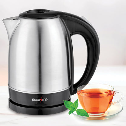 EKS170SS 1.7L Stainless Steel Electric Kettle, Black