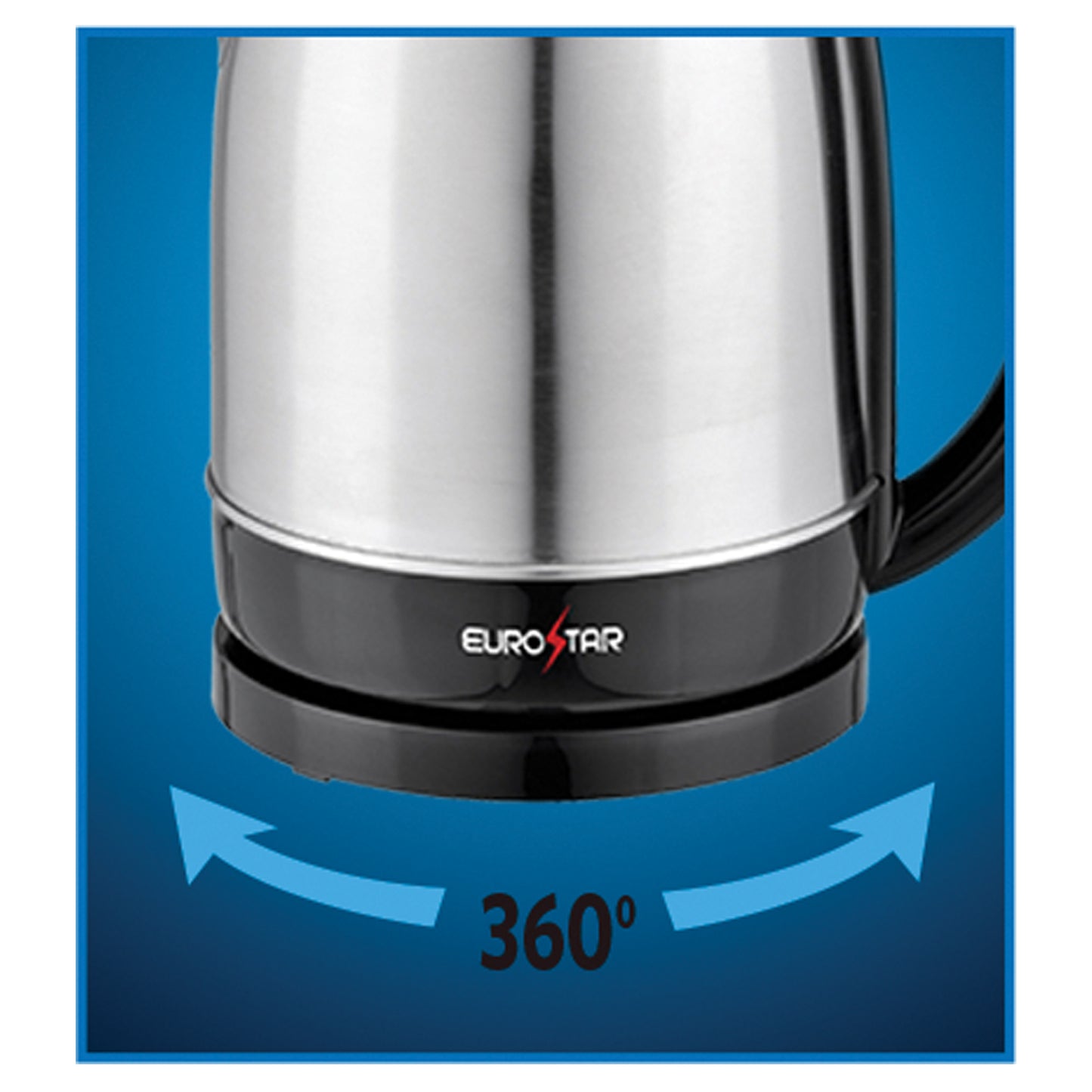 EKS170SS 1.7L Stainless Steel Electric Kettle, Black