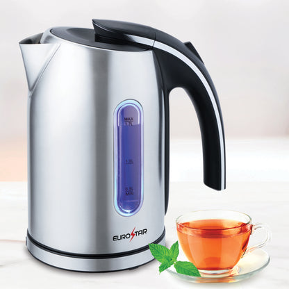 EKS171SS 1.7L Stainless Steel Electric Kettle, Silver