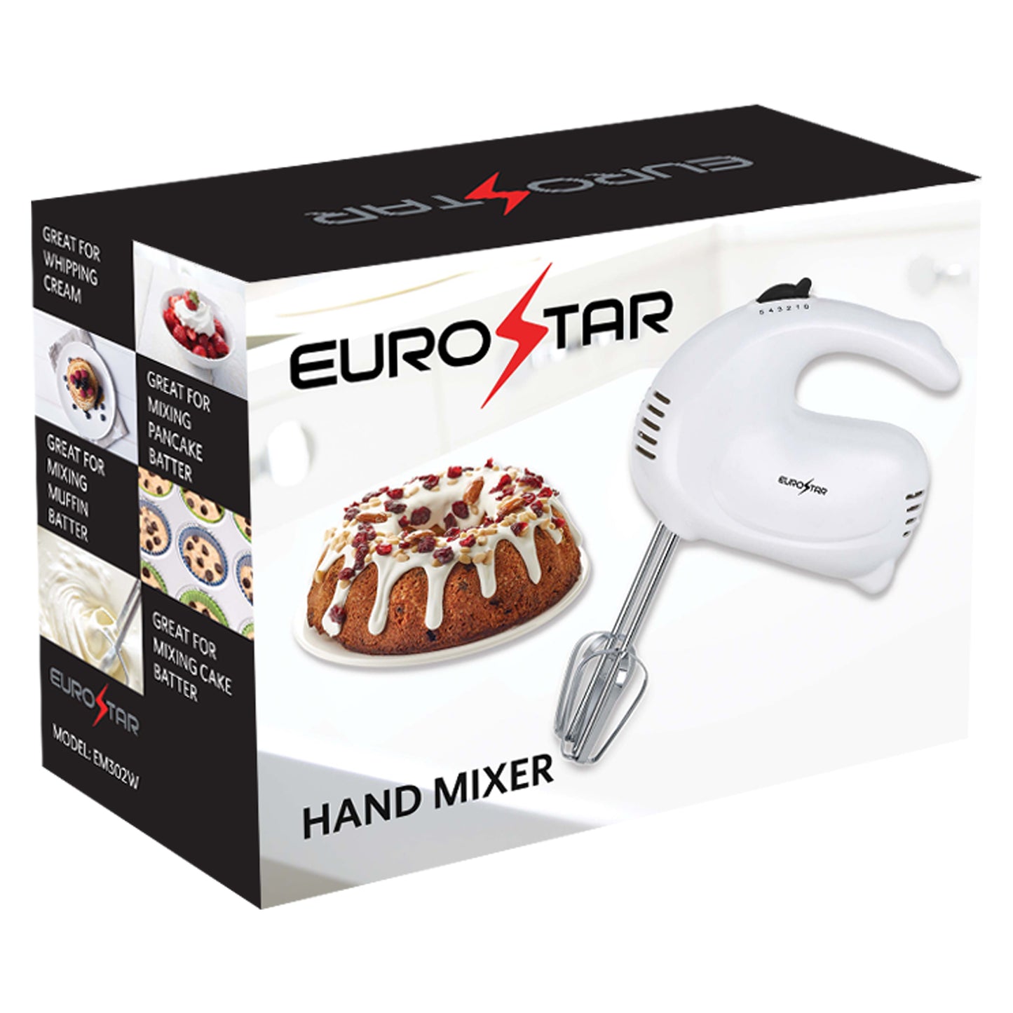 EM302W Hand Mixer, White