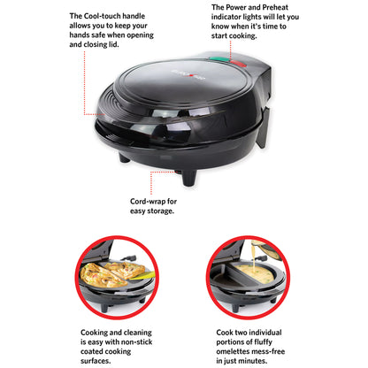 EOM700B Omelette Maker, Black