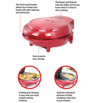EOM701R Omelette Maker, Red