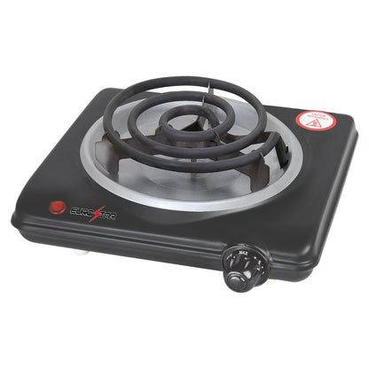 ES101BK Single Burner With Spiral Plate, Black
