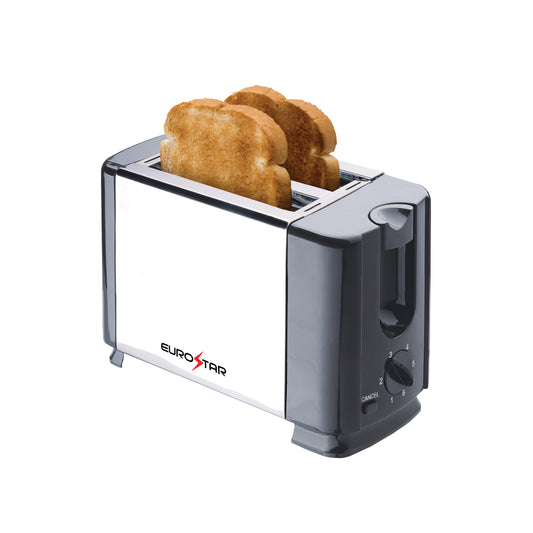 ET720B 2-Slice Stainless Steel Toaster, Black