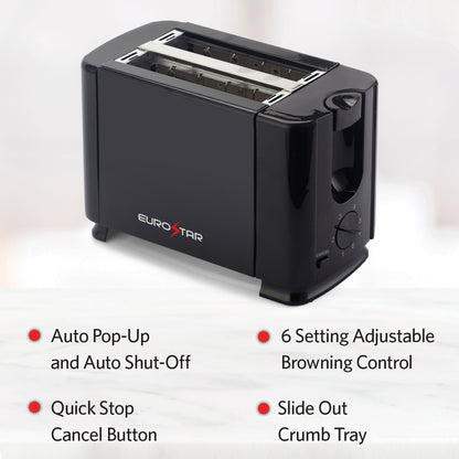 ET730B 2-Slice Toaster, Black