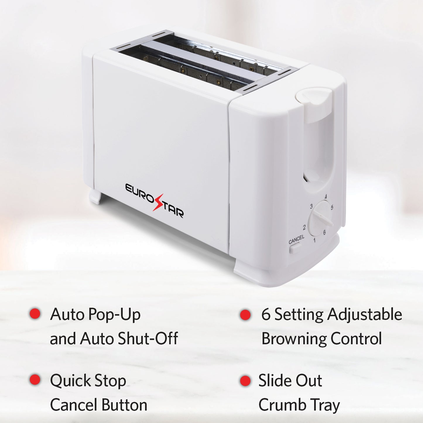 ET732W 2-Slice Toaster, White