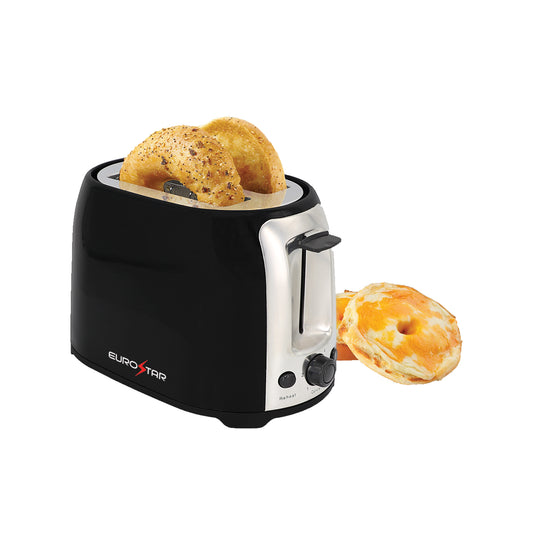 ET750B 2-Slice Cool Touch Wide-Slot Toaster, Black