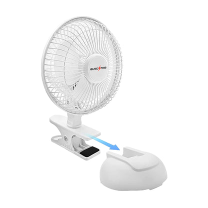 FDC602W 2-in-1 Clip-On or Desktop Fan