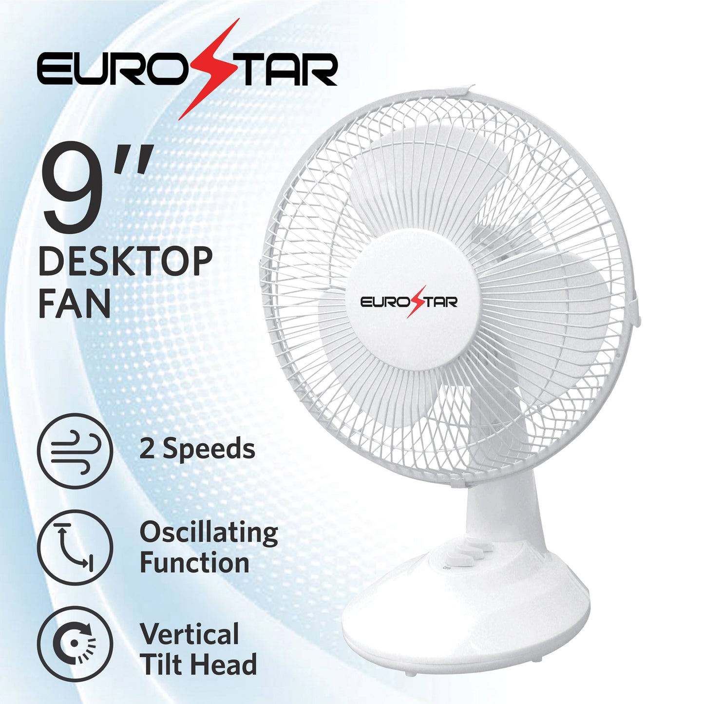 FDF9W 9" Desktop Fan, White