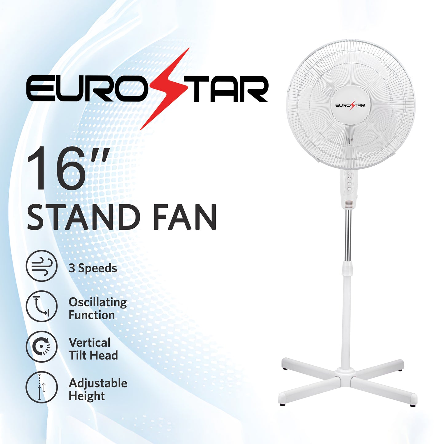 FSF16W 16" Stand Fan, White