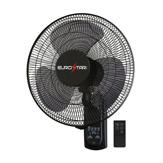 FWF16B 16" Wall Fan with Remote, Black