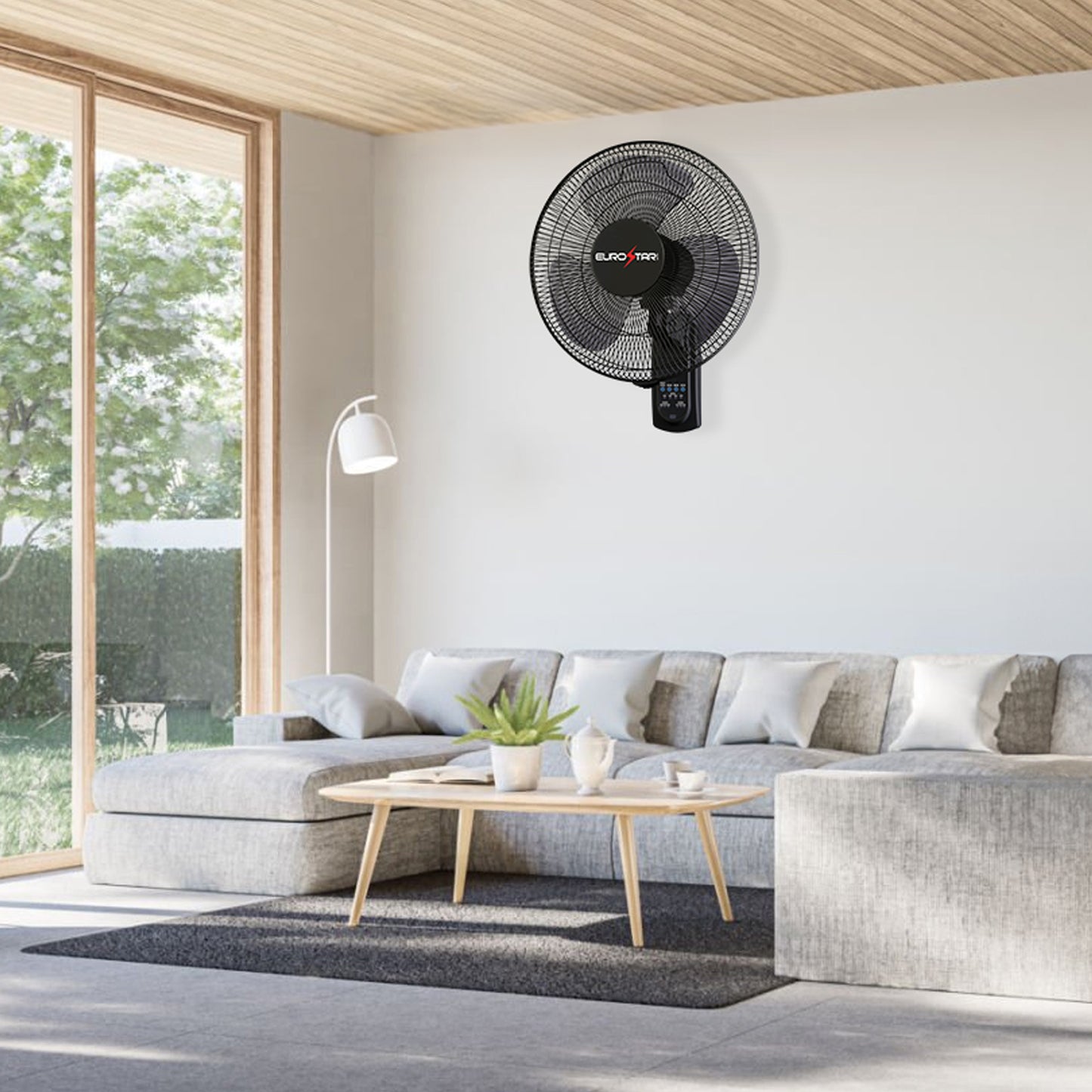 FWF16B 16" Wall Fan with Remote, Black