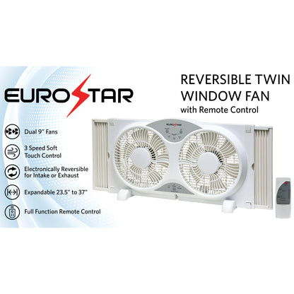 FWF9262 Reversible Twin Window Fan, White