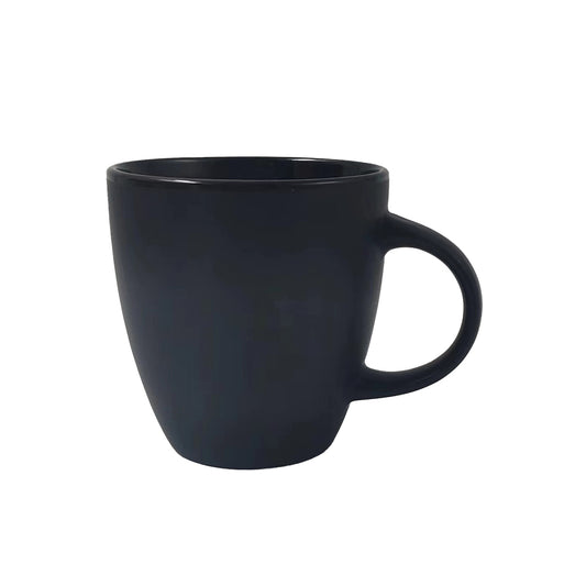 GM12B 12 Piece 12oz Stoneware Coffee Mug, Black