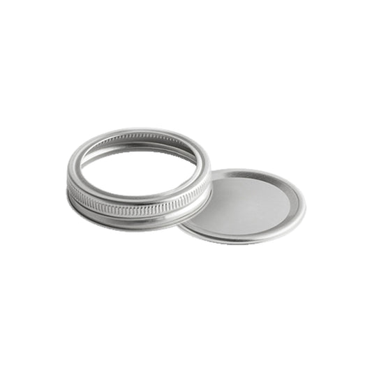 GMJRL100RM Universal Mason Jar Lids with Bands, 12-Pack, Regular Mouth