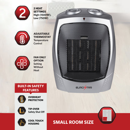 HCH5420S Compact Ceramic Heater, Silver