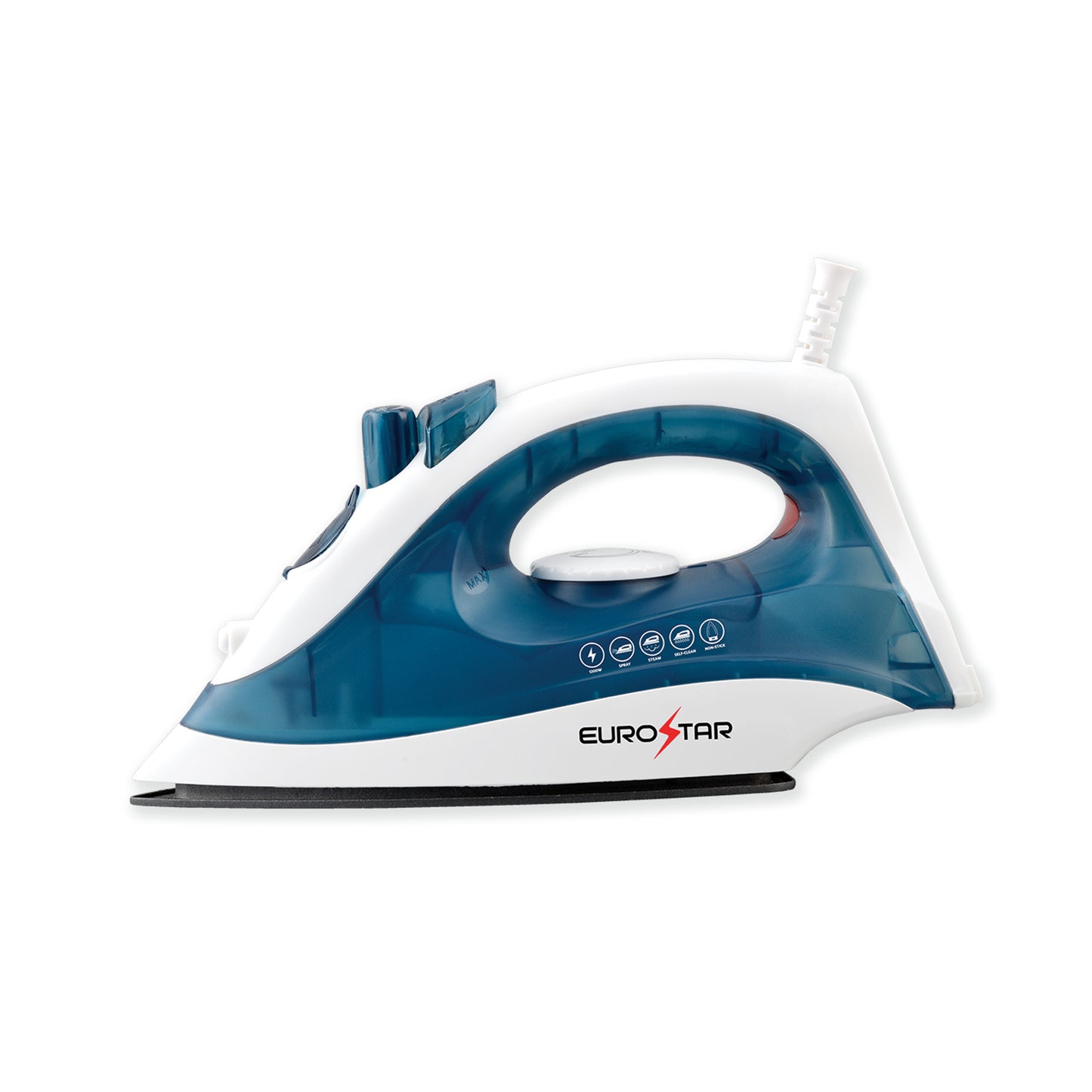 IR222W 1200W Spray, Steam and Dry Compact Iron with Non-Stick Soleplate