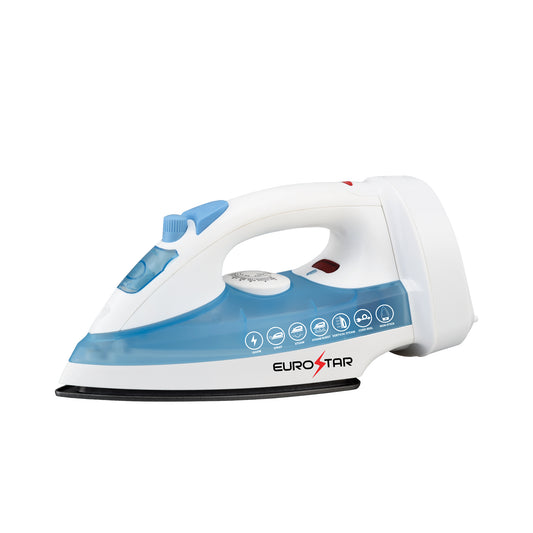 IRC555XBL Spray, Steam Iron with Cord Reel With Auto Shut-Off, White