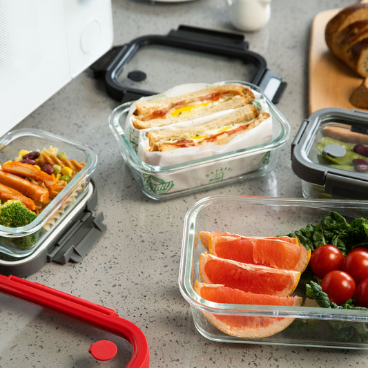 GS8PK 8 Piece Glass Food Storage Container Set with Lids