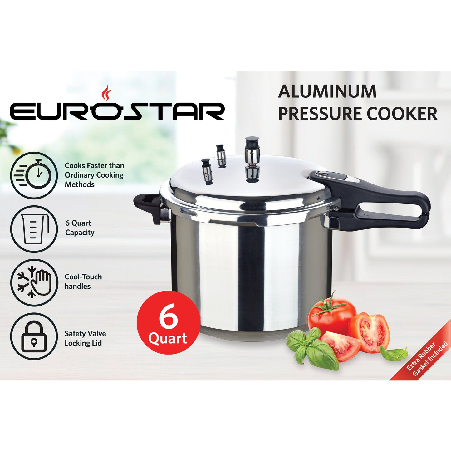 PC60 6 Quart Aluminum Pressure Cooker