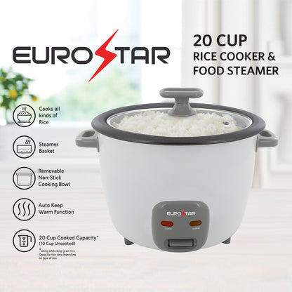 RC620W 20-Cup Rice Cooker, White
