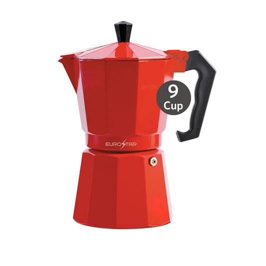 SEM309R 9-Cup Stovetop Espresso Maker, Red