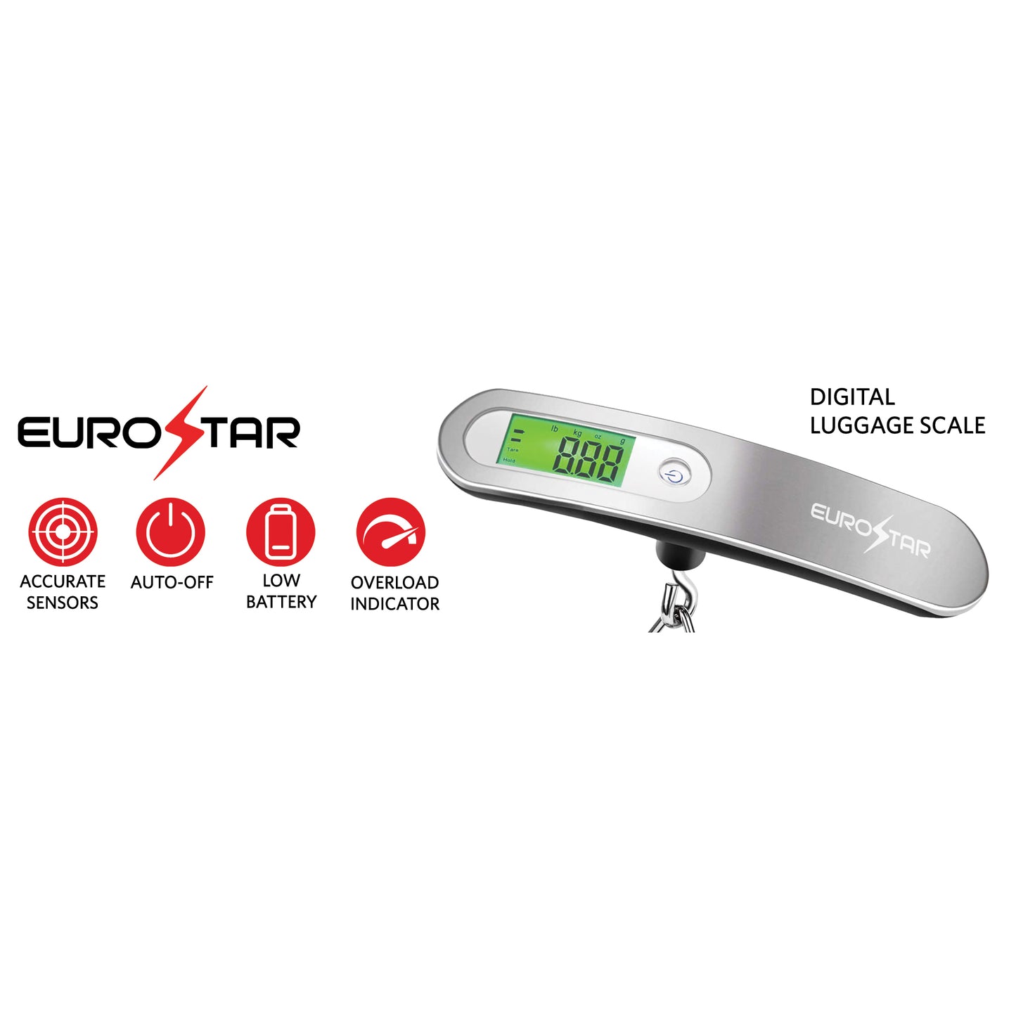 SLS1000 Digital Luggage Scale, Silver