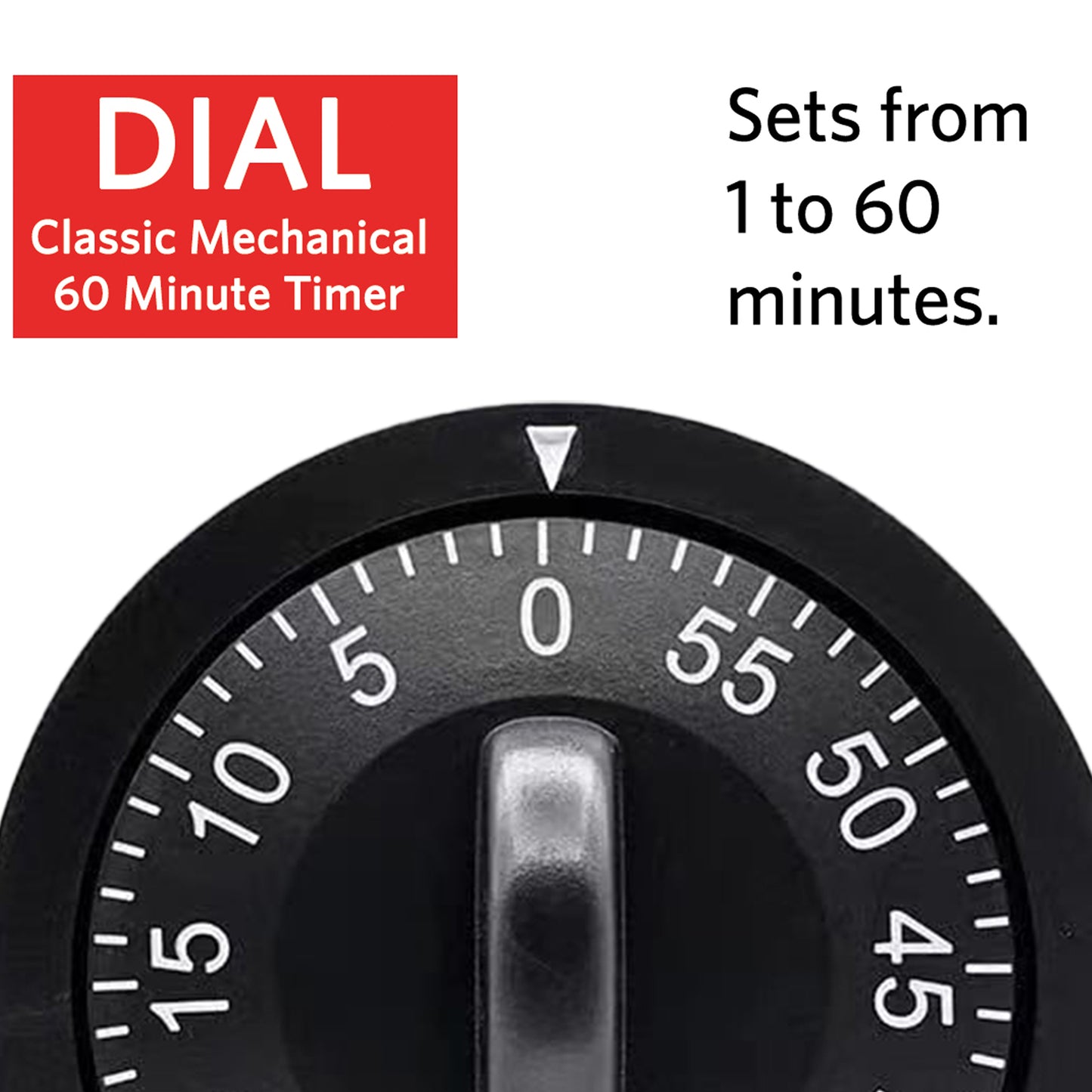 TM60B Classic Mechanical 60-Minute Timer, Black