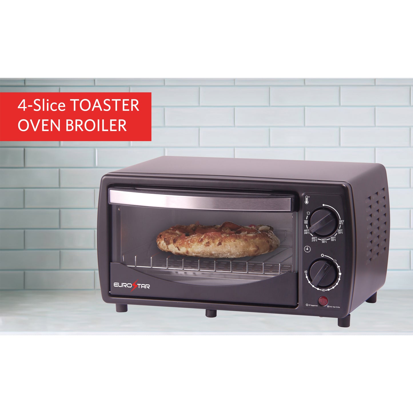 TO900B 4-Slice Toaster Oven Broiler, Black