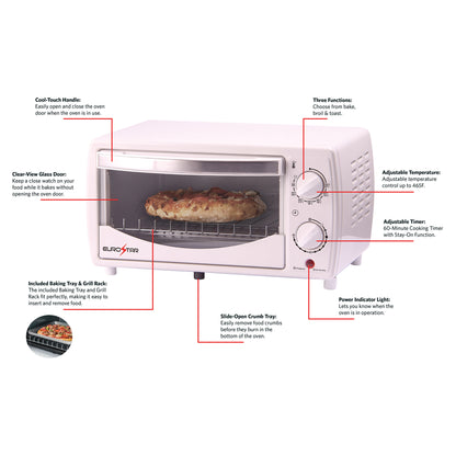 TO902W 4-Slice Toaster Oven Broiler, White