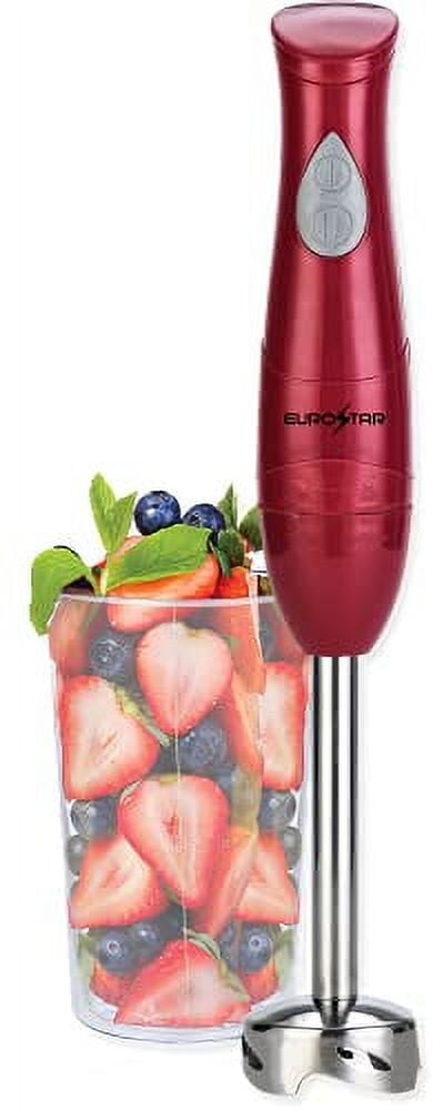 EH441R 2-Speed Hand Blender with Stainless Steel Detachable Shaft, Red